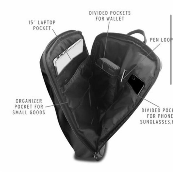 Beta Brand Leather Patchwork Laptop Backpack Convertible straps - Picture 4 of 10